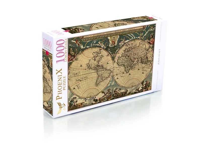 1000 Parça Antik Dünya Haritası — Phoenix Puzzle