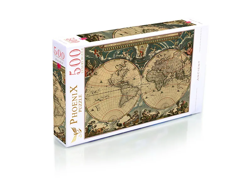 500 Parça Antik Dünya Haritası — Phoenix Puzzle