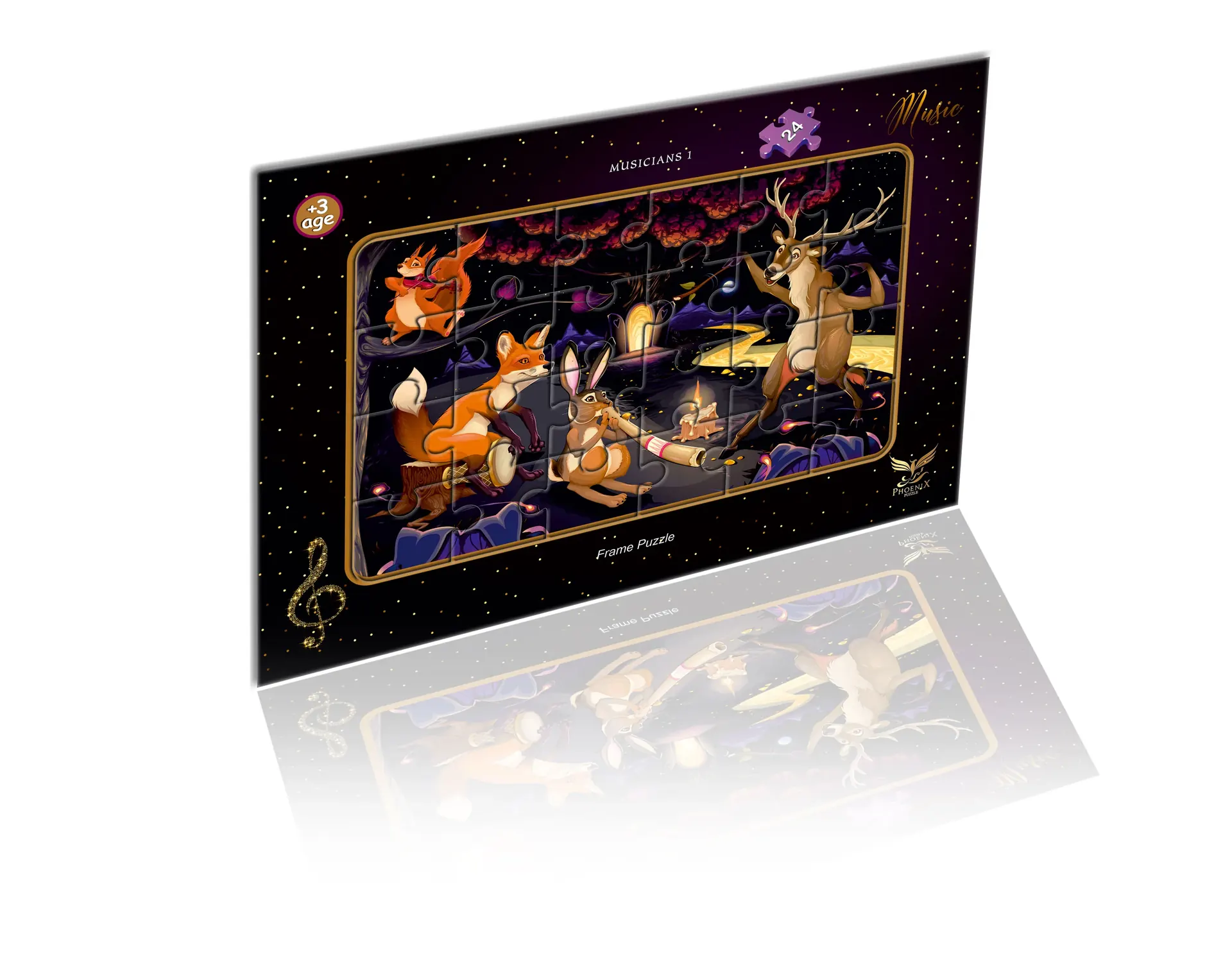 Frame Puzzle Müzisyen Hayvanlar 1 — Phoenix Puzzle