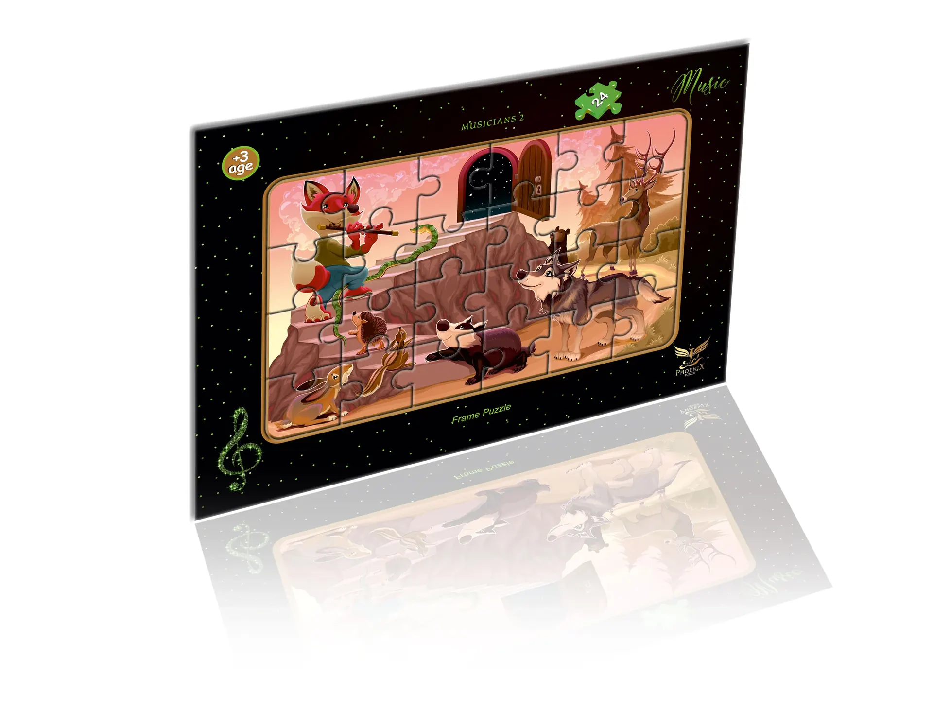 Frame Puzzle Müzisyen Hayvanlar 2 — Phoenix Puzzle